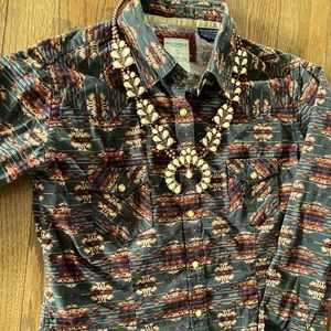 Aztec Western pearl snap
